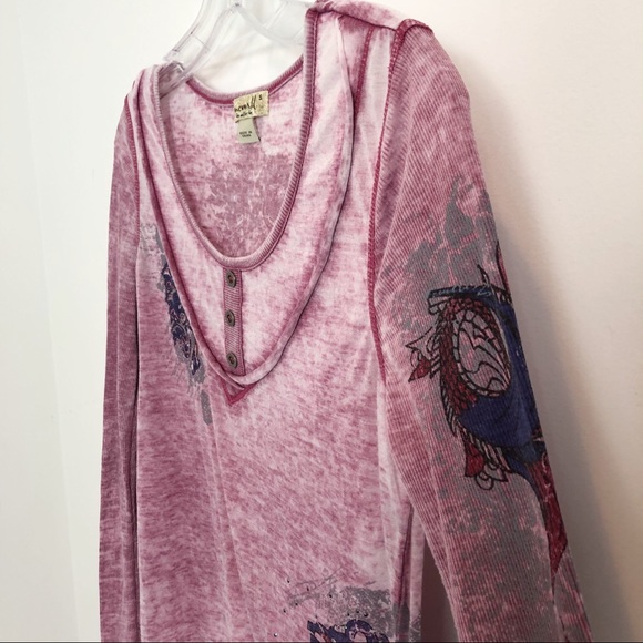 burnout T-shirt, purple, Small - Picture 3 of 7